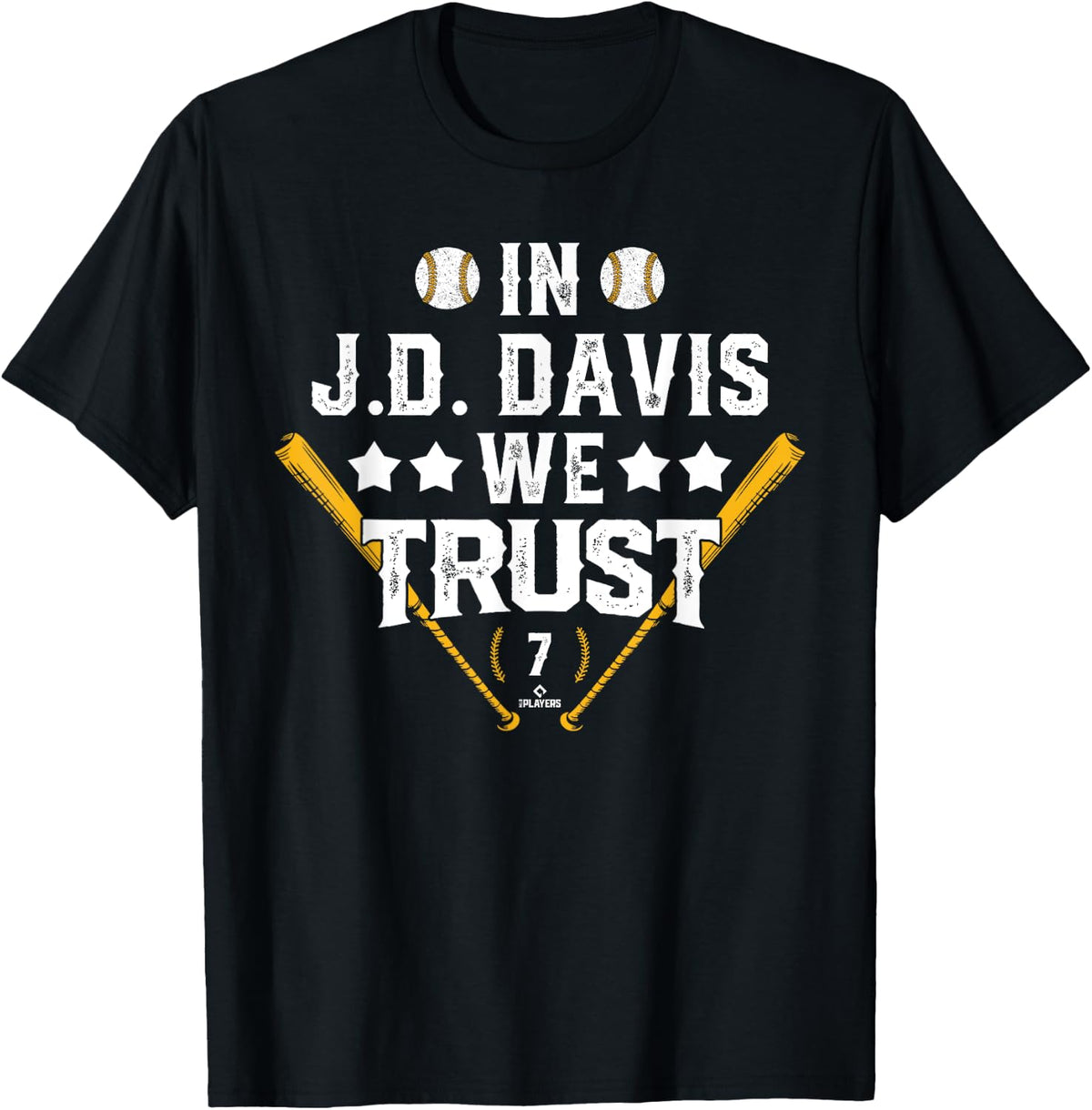 We Trust in J.D. Davis Oakland Baseball MLBPA Apparel | US Viral Style