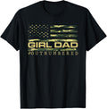 Girl Dad Camo American USA Flag 4th of July Shirt 11