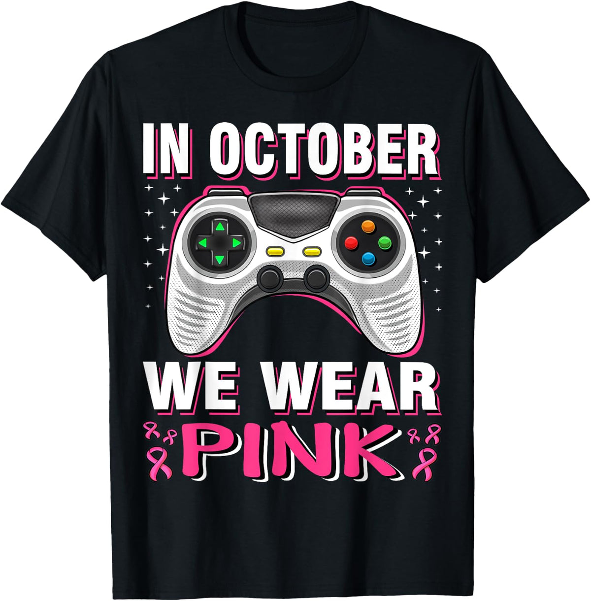 In October We Wear Pink Breast Cancer Gaming Kids Boys Youth Apparel | Premium Quality | Perfect Gift Idea