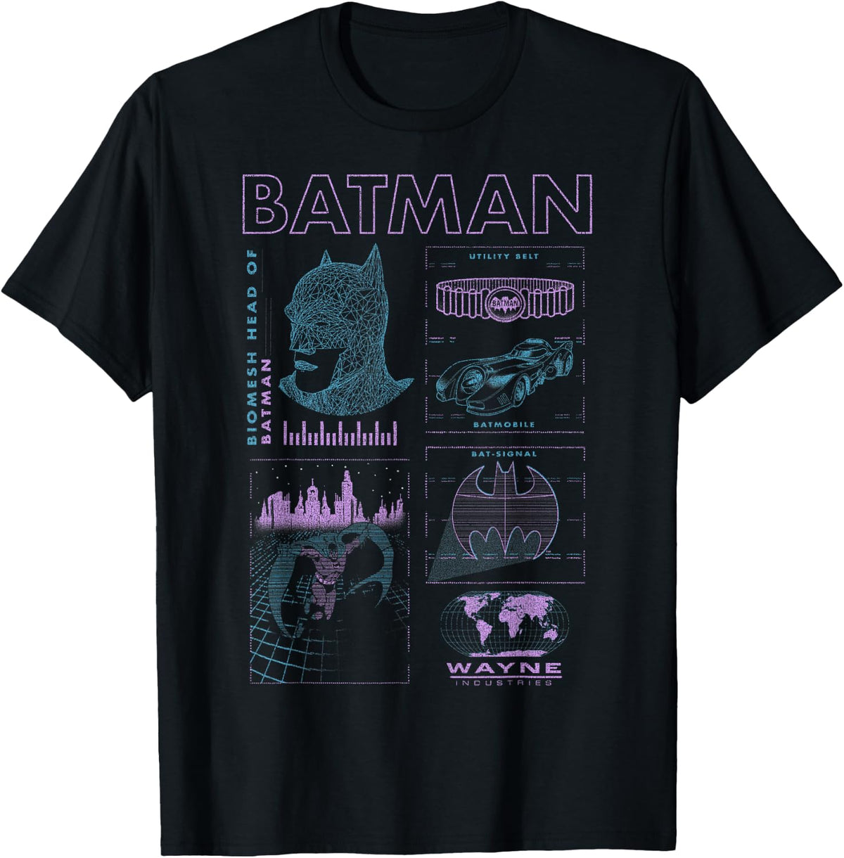 DC Comics Batman Schematic Apparel High Search Demand Hot Right Now