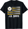Baseball American Flag J.D. Davis Oakland Baseball MLBPA Apparel | Premium Quality