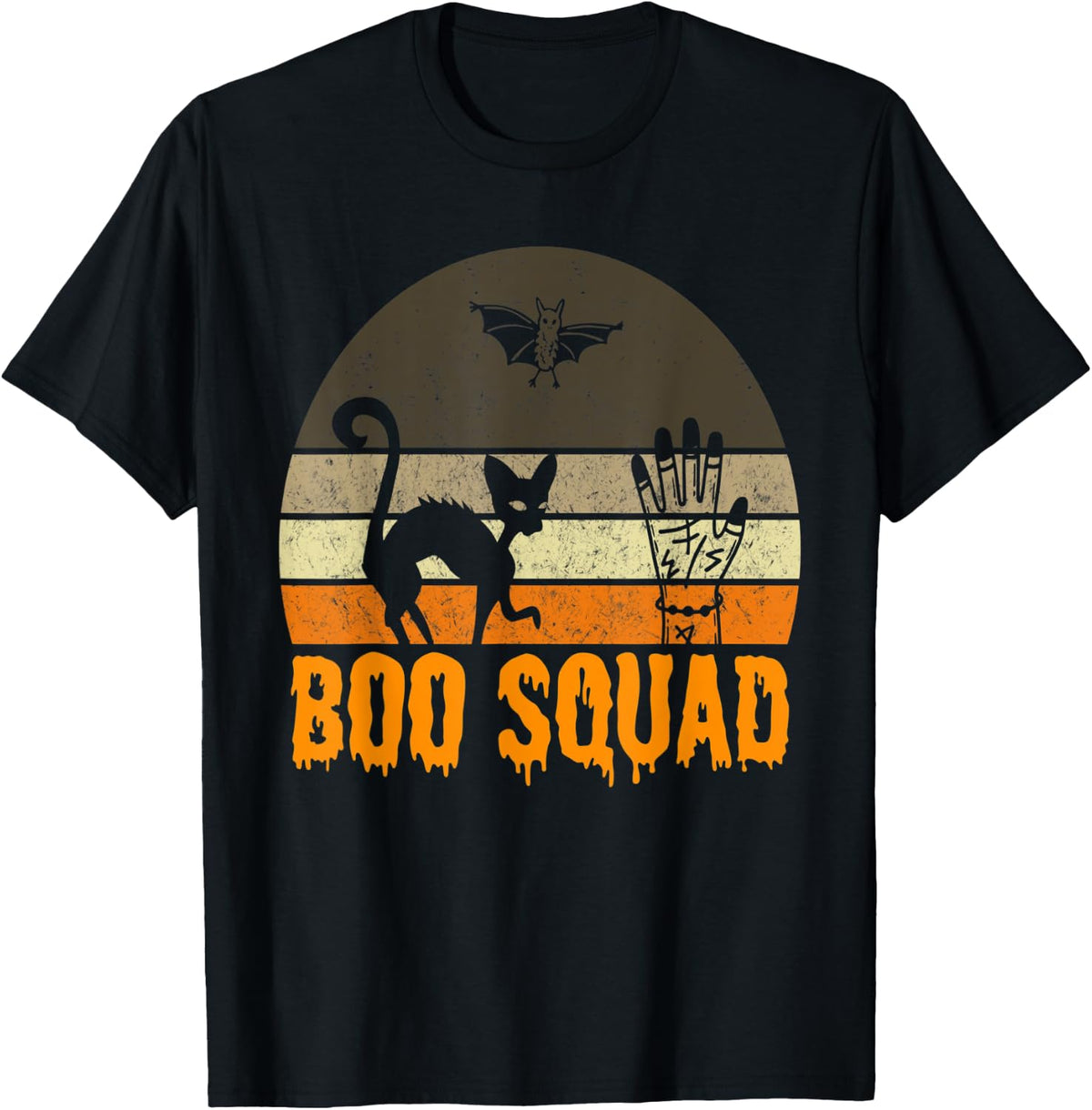 Boo Squad Toddler Halloween Scary Cat Bat Men Women Kids Apparel Comfort Fit US Top Pick