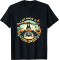 Just Hangin til Halloween Summer Themed Cute Bat Men Women Kids Apparel High Search Demand Fan Favorite