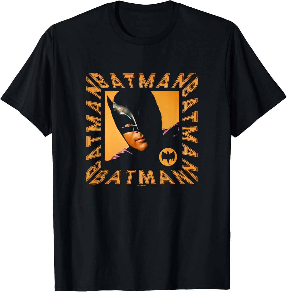 Batman Vintage 60 s Classic Adam West Batman Box Portrait Apparel Streetwear Style Everyday Wear