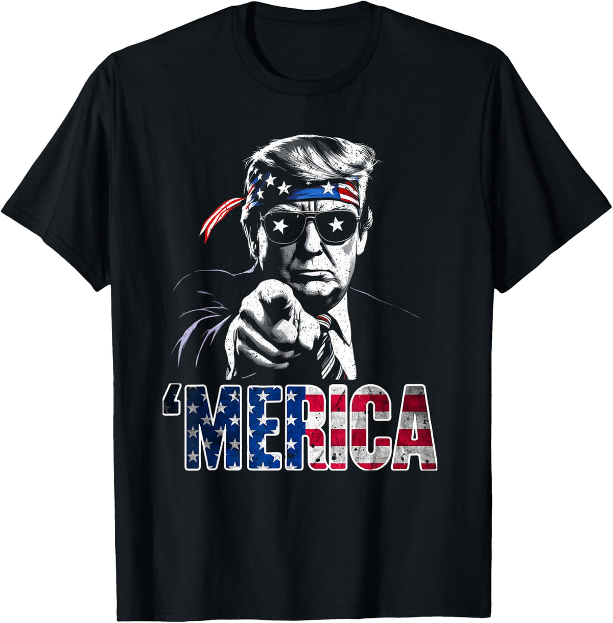 Happy 4th of July Merica the Politician American Flag USA Shirt