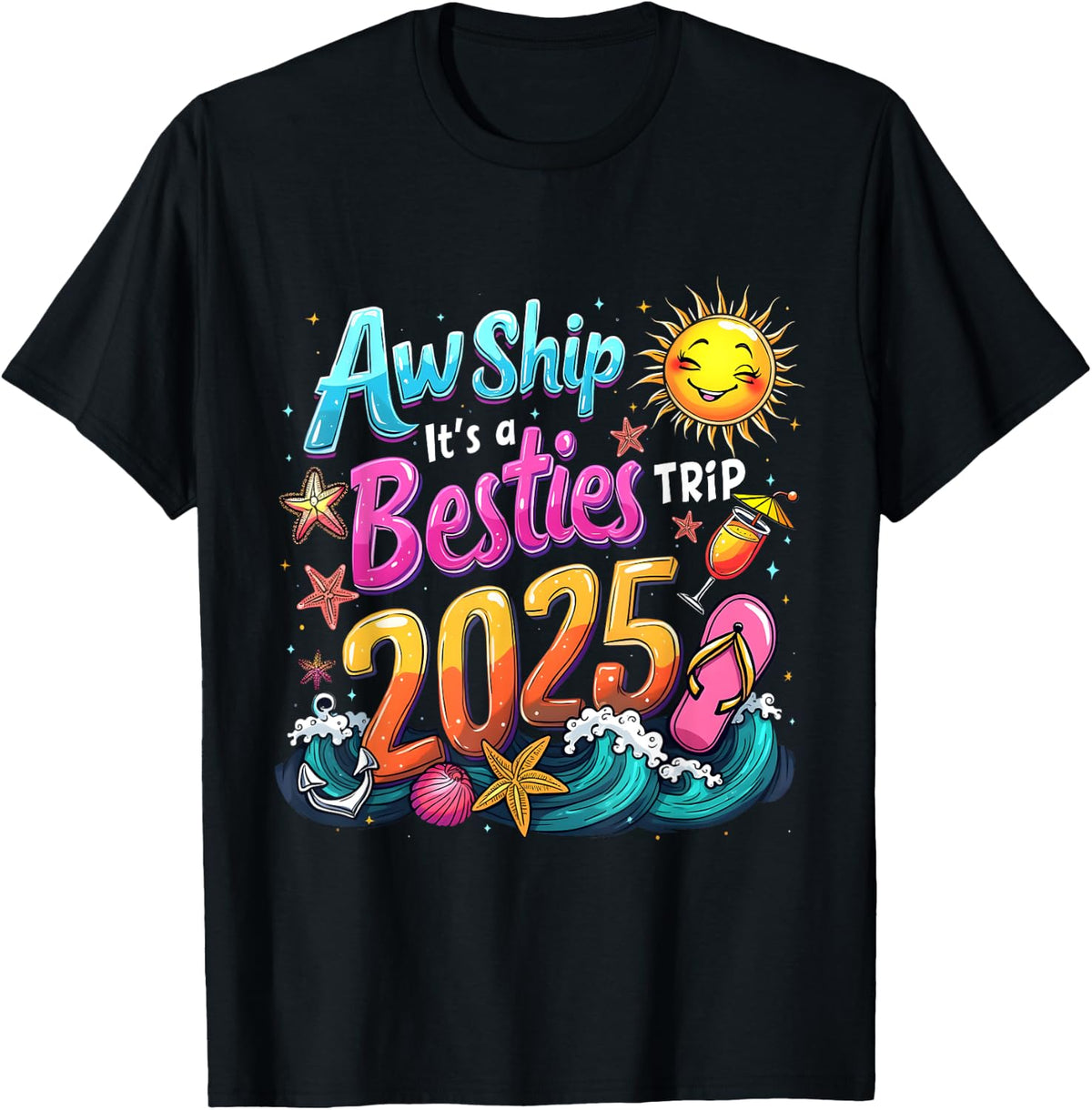 Group Trip Its a Besties 2025 Cruise Flight Friend Shirt 24