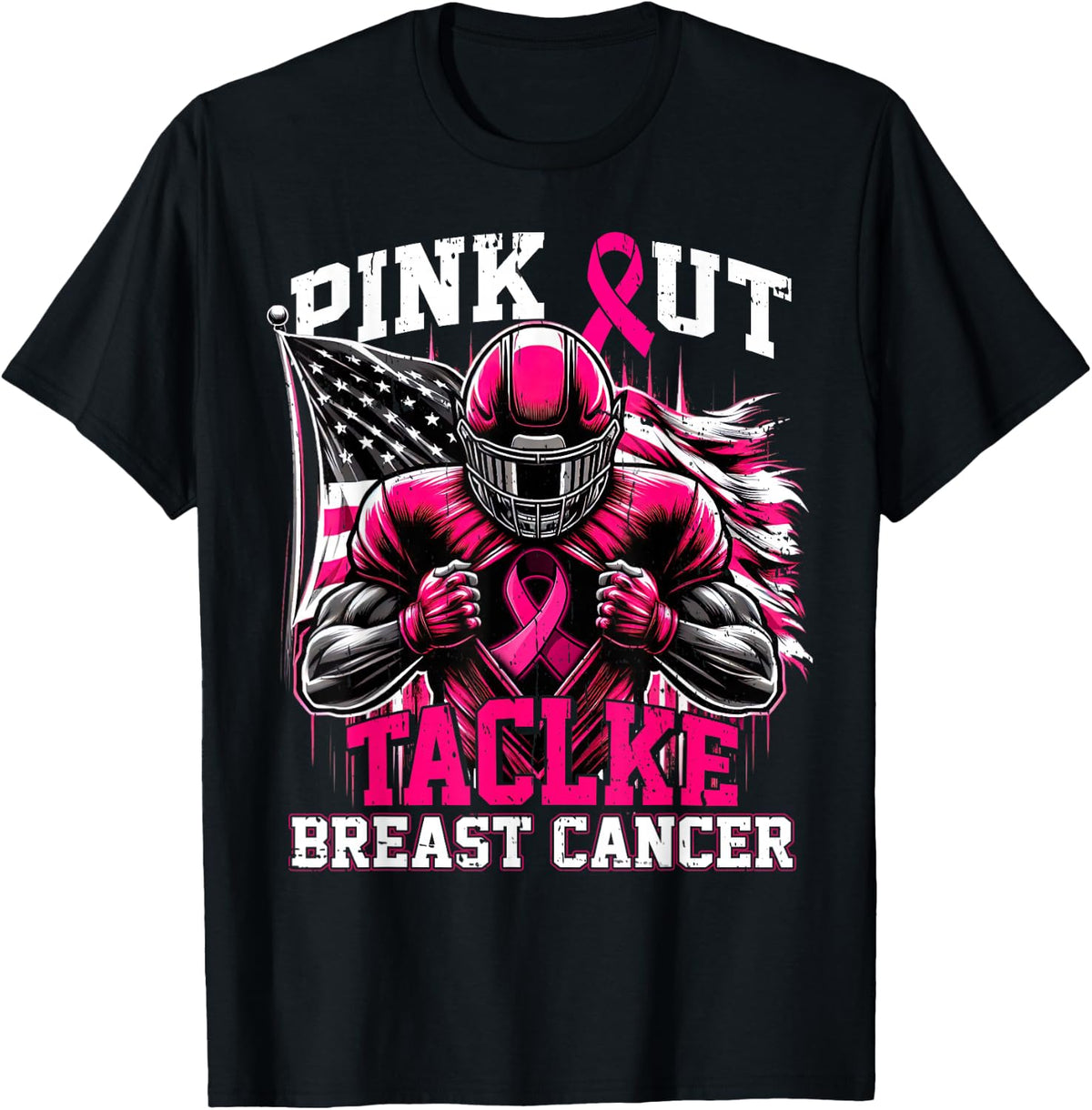 Pink Out Tackle Football Breast Cancer Awareness Men Boys Apparel | Trending 2025 | Perfect Gift Idea