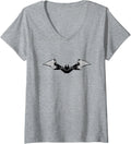 Womens The Batman Black Outline Batarang Chest Logo V Neck Apparel Viral TikTok Find Fan Favorite