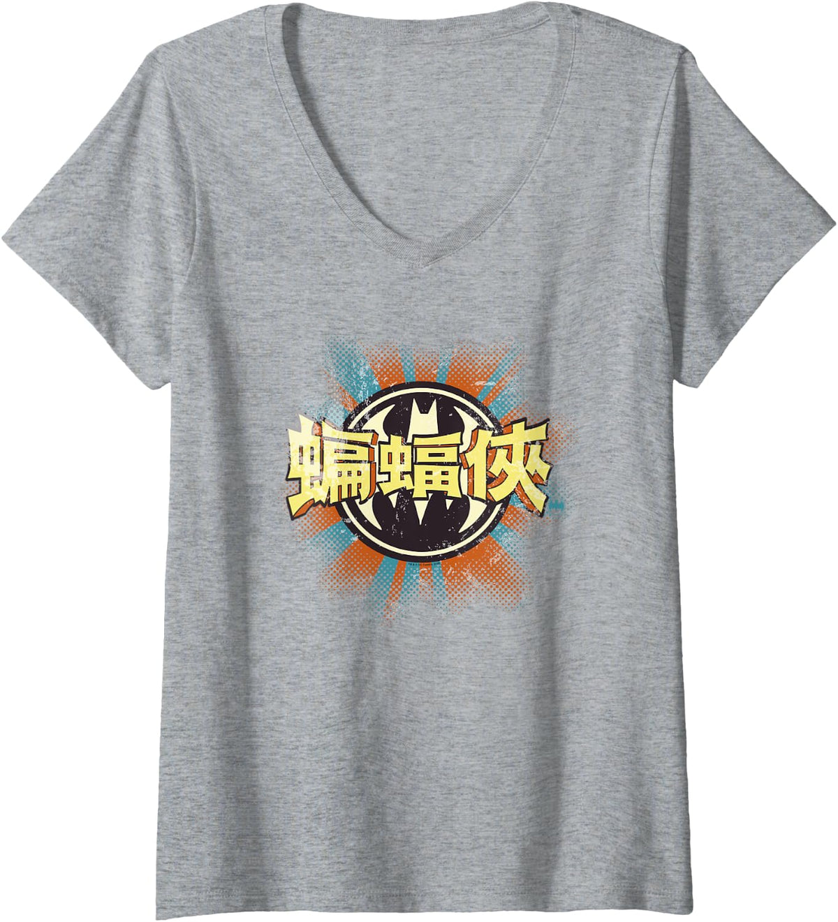 Womens Batman Chinese Burst Logo V Neck Apparel Trending US Gift Ready