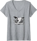 The Dark Knight Batman Falling Into The City Outline Shot V Neck Apparel Comfort Fit Everyday Wear