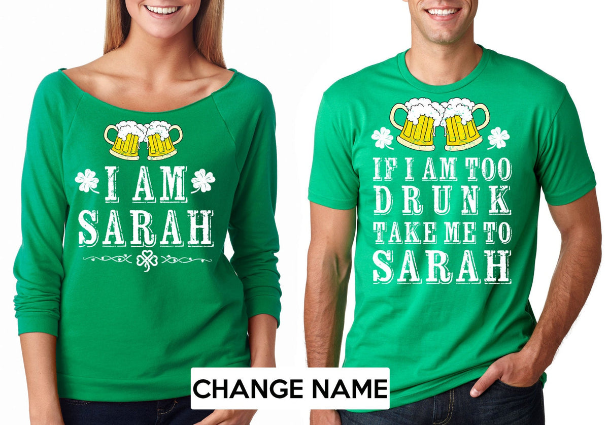 Funny Irish Custom name St Patrick39s Day Green T shirts CUSTOMIZABLE names Saint Patrick39s Day French terry 34 sleeve t shirt Graphic Tee – Aesthetic Look · Trending Graphic Apparel