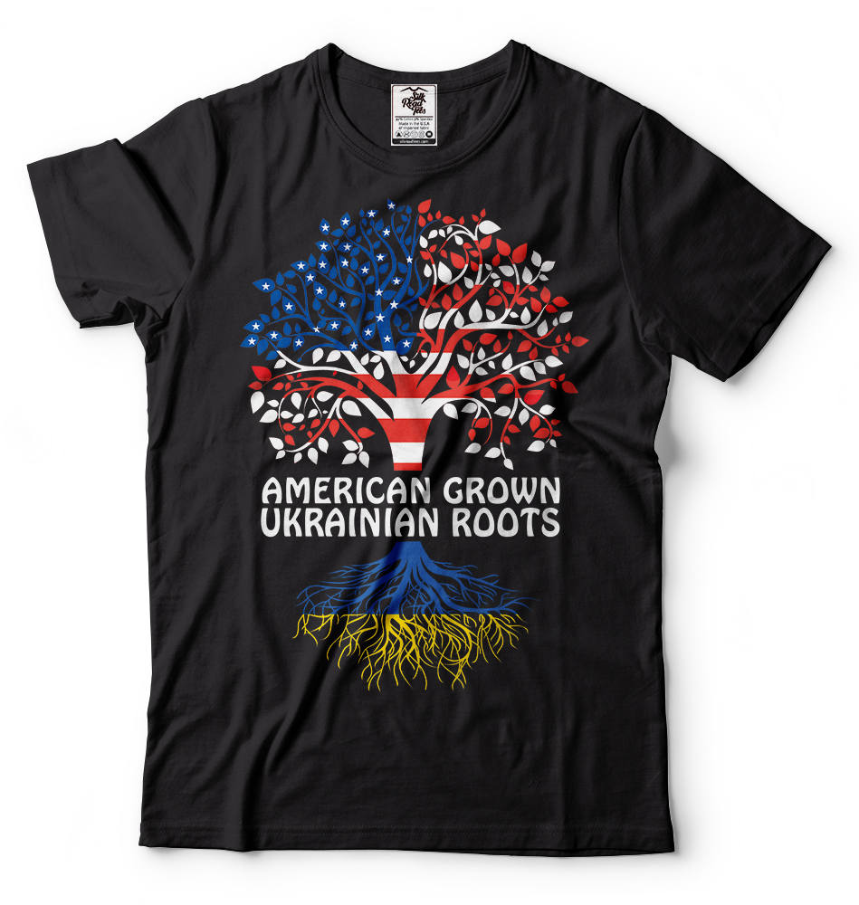 American Grown Ukrainian Roots T Shirt Ukraine Patriotic Tee Shirt Graphic Tee – Fan Favorite · Perfect For Daily Wear