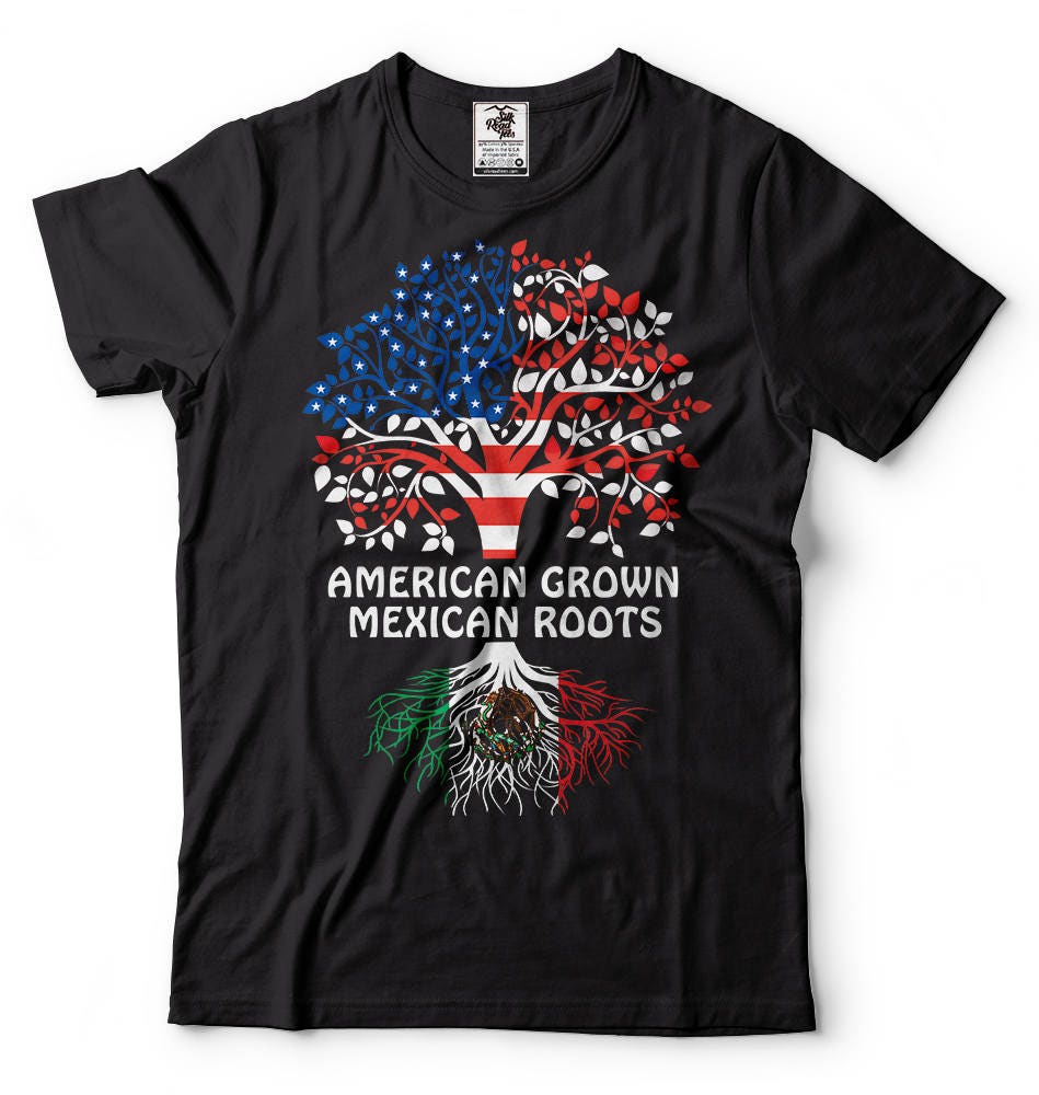 American Grown Mexican Roots T Shirt Mexico Patriotic Tee Shirt Graphic Tee – Premium Graphic · Top Pick For Any Outfit