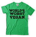 Funny Vegan T shirt World39s Worst Vegan Tee Shirt Funny Birthday Gift BBQ Tee Shirt Graphic Tee – Bold Style · Trending Graphic Apparel
