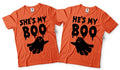 Halloween Couple Shirts Costume Funny Boo Orange Tees for Halloween Graphic Tee – Feel-Good Design · Great Gift For Fans