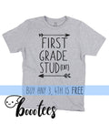 First Grade Shirt Boy T Shirt 1st Grade First Day of School Back to School Outfit Clothes Graduation Funny Stud Student Tribe Kid Hello Graphic Tee – Easygoing Wear · High-Quality Print