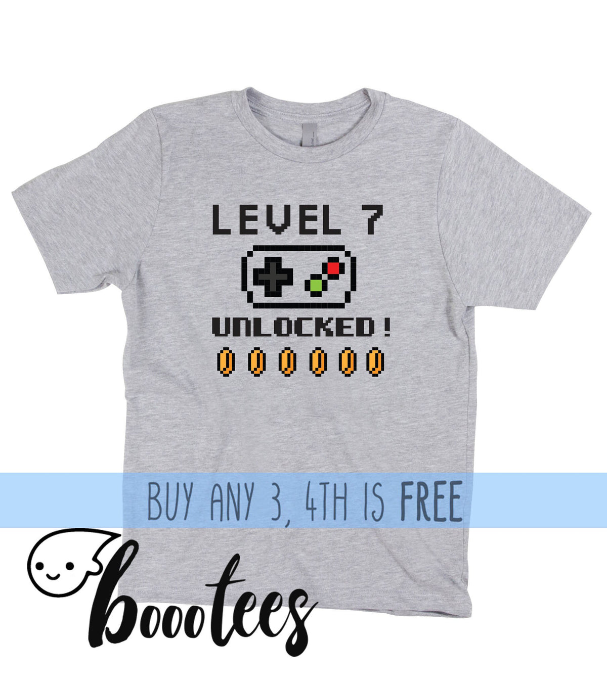 7th Birthday Shirt Adults Kids T Shirt T Tee Seventh Bday Turning Seven 7 Years Old Nephew Son Daughter Birthday Party Favors Girl Boy Graphic Tee – Soft Feel · Top Pick For Any Outfit