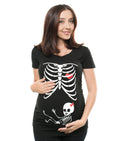 Halloween Skeleton Baby GIRL maternity T shirt bow tie halloween Costume True pregnancy top with elastic material and side bunching Graphic Tee – Premium Graphic · Trending Graphic Apparel