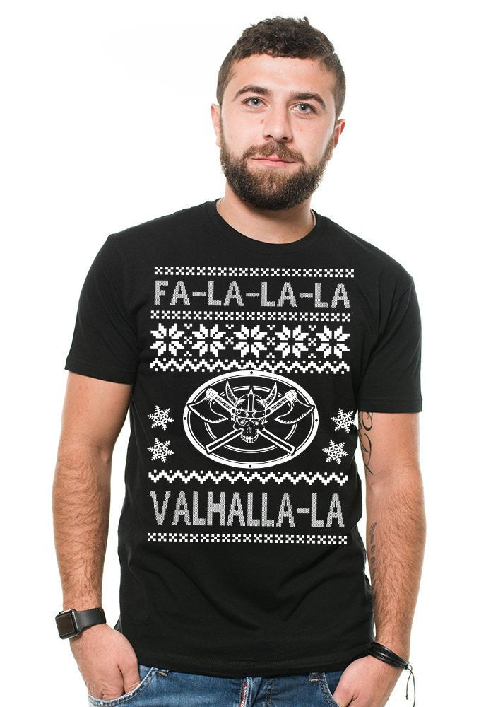 Valhalla La Fa La La La Funny viking T Shirt Christmas Gift Valhalla Tee Shirt Ugly Christmas Sweater style Tee Shirt for Christmas Gift Graphic Tee – Bold Style · Must-Have Style