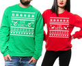 Christmas Sweaters Couple Matching Green Red Honey Deer Funny Sweatshirts Fleece Sweaters Christmas Gift Sweatshirt – Feel-Good Design · Must-Have Style