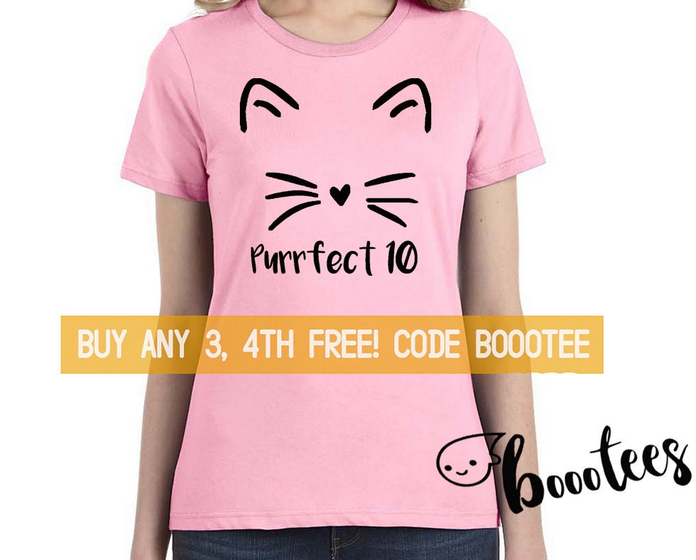 10th Birthday Shirt Cat Funny T shirt Men Girls Kids Women Tshirt Boys Girl Toddler Kid Tee Matching Cat Birthday Party Kitty Purrfect 10 Graphic Tee – Aesthetic Look · Must-Have Style
