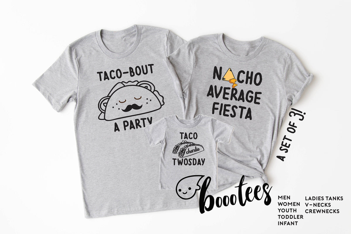 2nd Birthday Shirts Taco Shirt Twosday 2 Set Matching Family Tshirts T shirt Daddy Mommy Dad Mom Toddler Baby Second Bday B day Party Fiesta Graphic Tee – Warm & Stylish · Must-Have Style