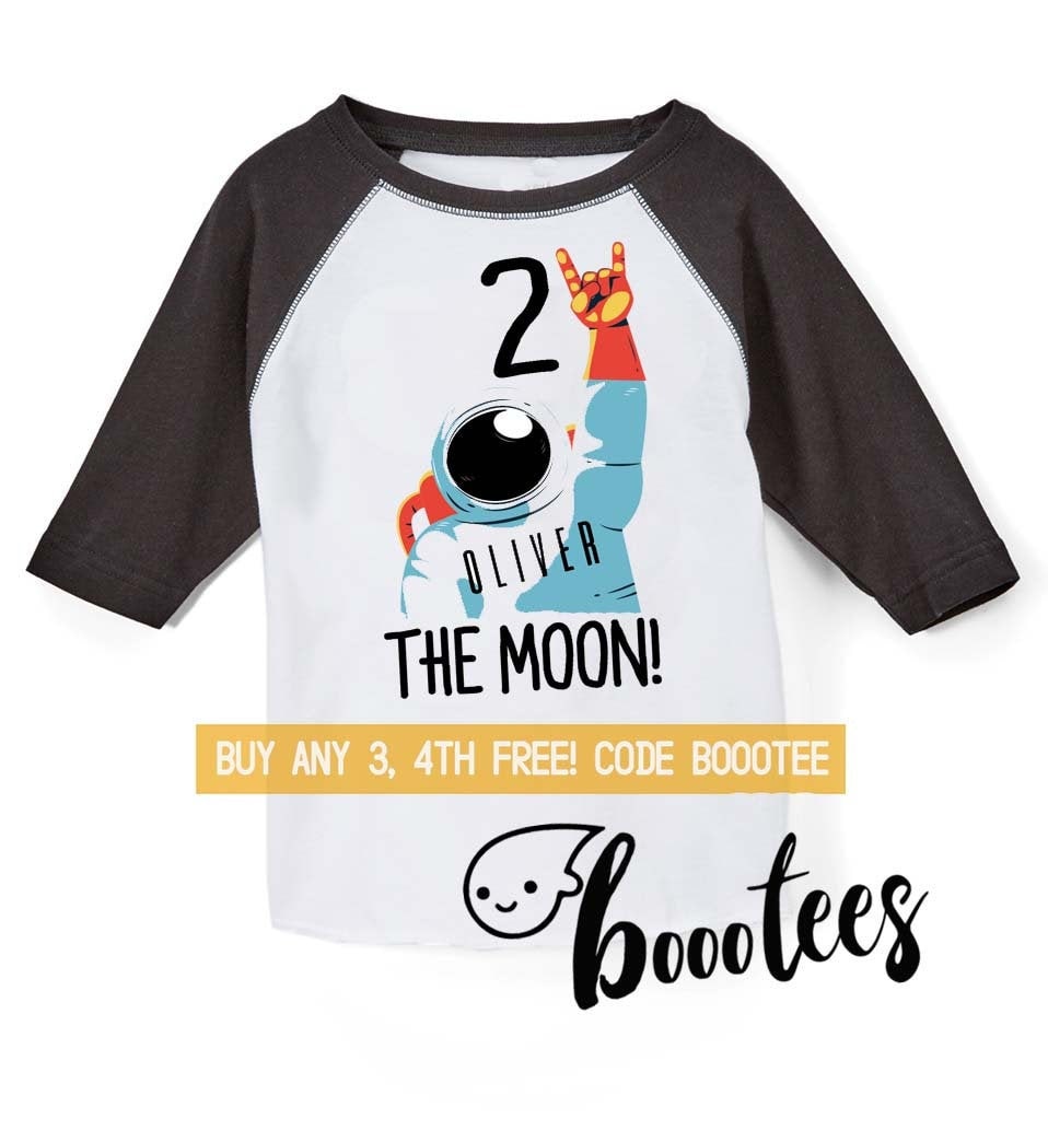2nd Birthday Shirt Moon Kids Toddler T Shirt T Tee Second Bday Turning Two 2 Years Old Nephew Son Daughter Birthday Party Favors Girl Boy Graphic Tee – Cozy Vibes · Must-Have Style