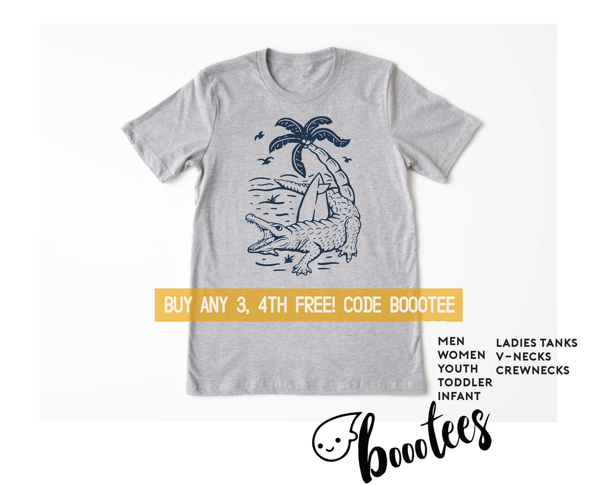 Alligator Shirt Beach Gifts Woman T shirt Men Kids Women Tshirt Boys Girls Toddler Kid Tee Tank Top V neck Gator Ocean Wakeboarding Vacation Tank Top – Soft Feel · High-Quality Print