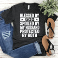 Blessed By God Spoiled By My Husband Protected By Both Blessed By God Blessed Shirt Spoiled Wife Shirt Gift For Wife Gift For Her Graphic Tee – Soft Feel · Top Pick For Any Outfit