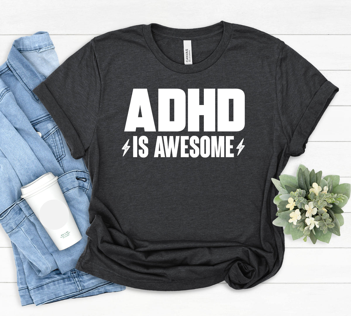 ADHD is Awesome shirt Mental Health Shirt Generalized Anxiety Shirt ADHD Separation Anxiety Disorder Funny Adhd Shirts Gift For Adhd Graphic Tee – Fan Favorite · Great Gift For Fans
