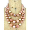 VTG 50s 3 Layered Pink and Gold Beaded Necklace Graphic Tee – Everyday Comfort · Perfect For Daily Wear