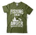 Fishing is my anger management T shirt Fisherman Tee Gift Dad Grandpa Tshirt Graphic Tee – Bold Style · Great Gift For Fans