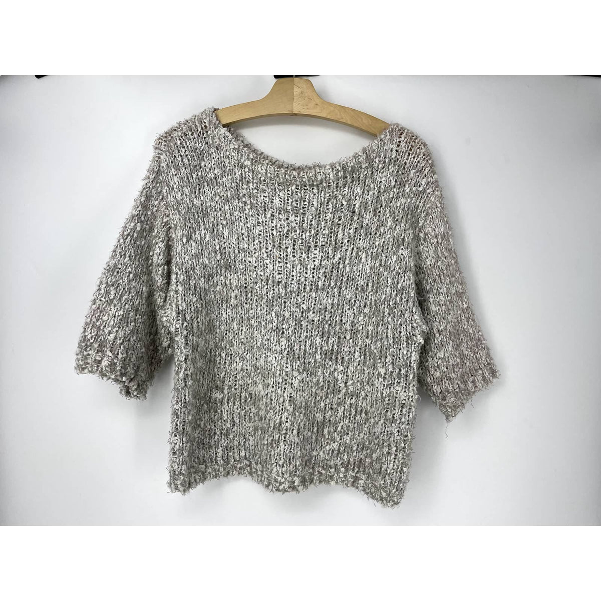 Vintage 80s Ambrosia Metallic Fuzzy Boxy Acrylic Grey Half Sleeve Sweater Large Graphic Tee – Cozy Vibes · Trending Graphic Apparel