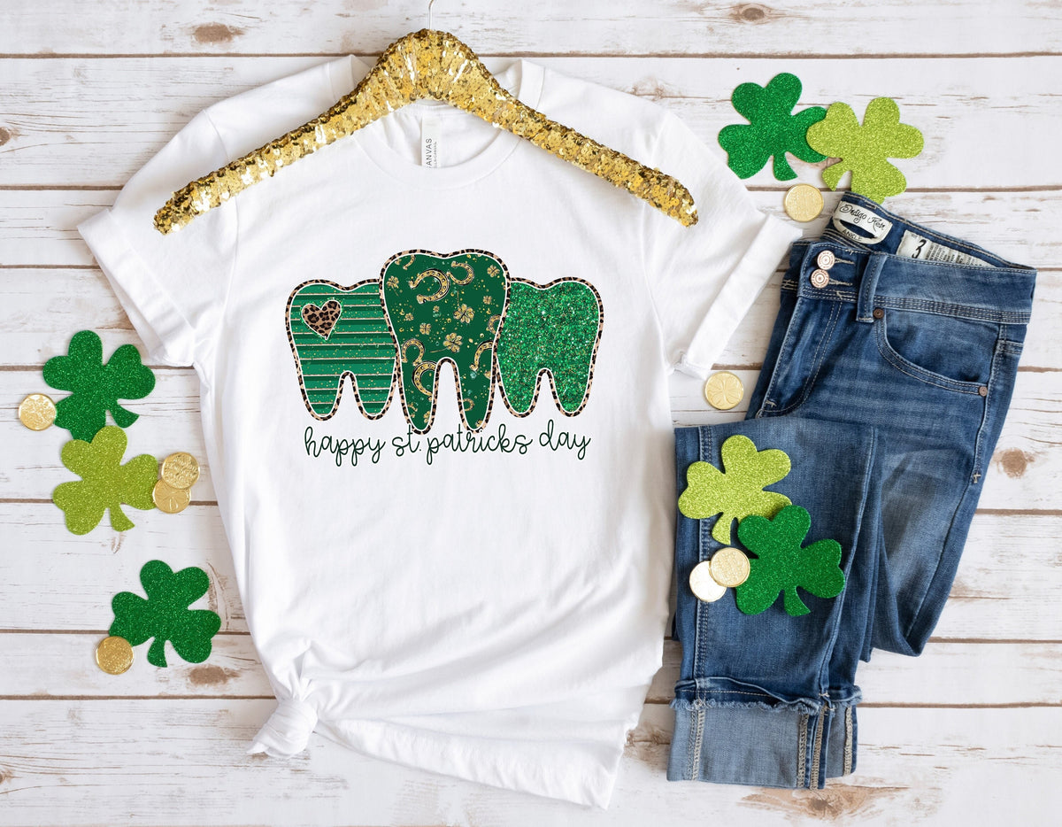 Dentist St Patricks Day ShirtSt Patricks Day ShirtShamrock Lucky LipsFour Leaf CloverShamrock ShirtsPatrick39s DayIrish Tshirt Graphic Tee – Fan Favorite · Great Gift For Fans