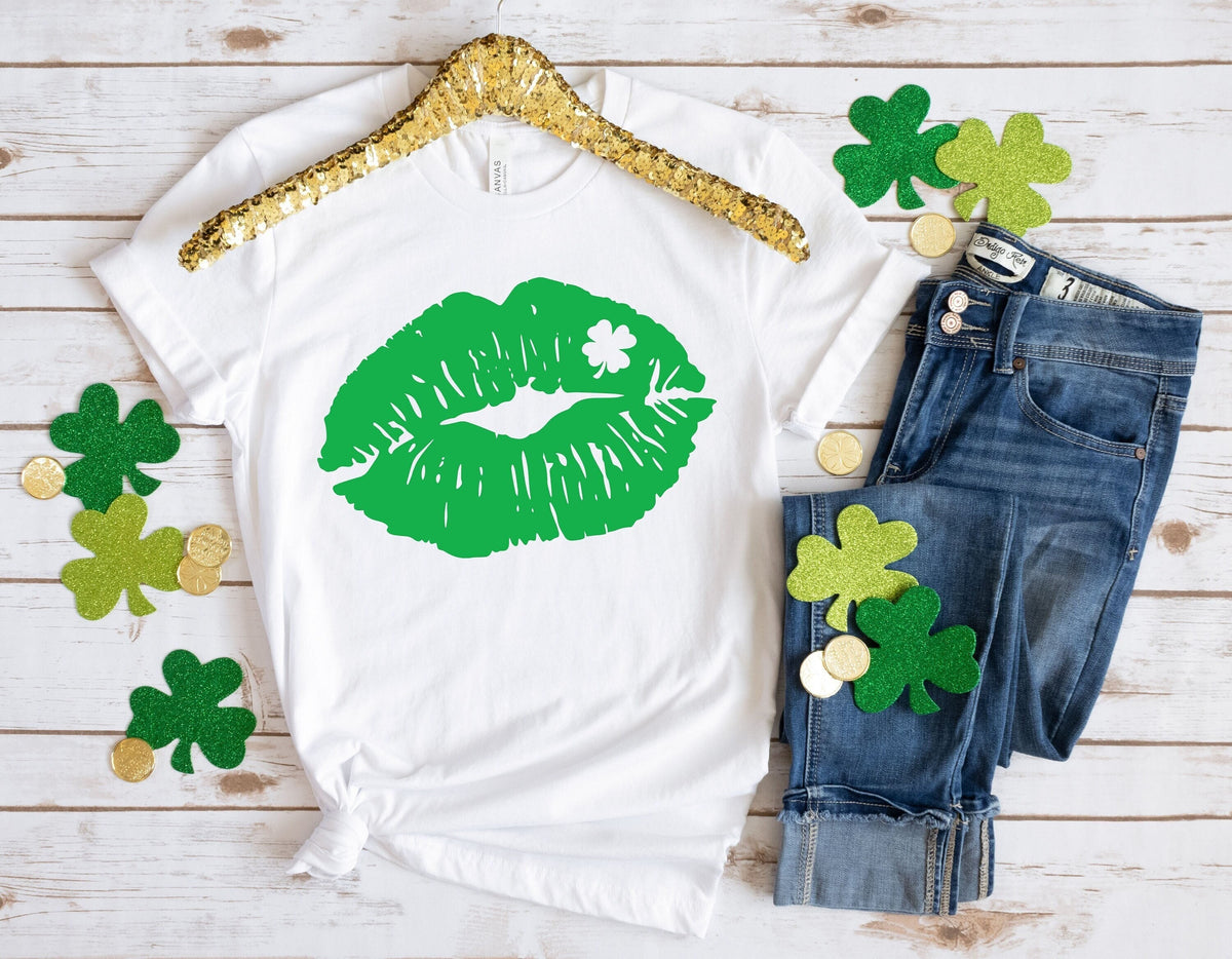 Patrick Day Lips Shirt St Patricks Day Shirt St Patricks Shirt Lucky Lips Shirt Patricks Lips Shirt Leopard Lips Shirt Graphic Tee – Bold Style · Great Gift For Fans
