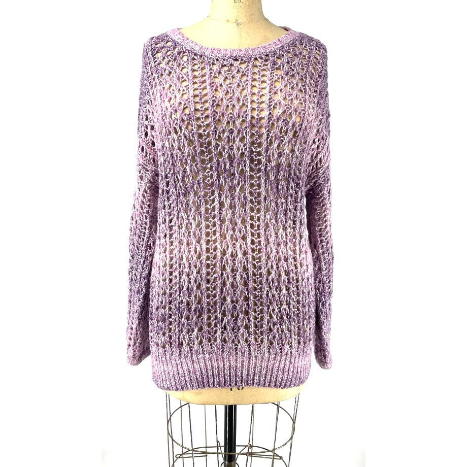 NYC New York and Company Purple Gradient Ombre Open Knit Sweater XL Graphic Tee – Easygoing Wear · Trending Graphic Apparel