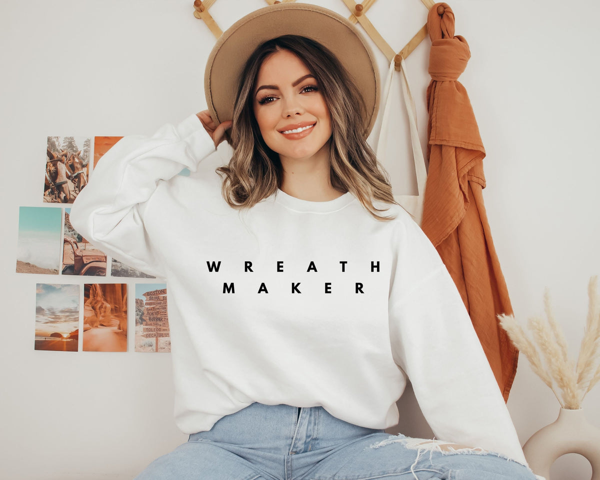 Wreath maker shirt long sleeve sweatshirt hoodie tank top mask gift wreath making Hoodie – Feel-Good Design · High-Quality Print