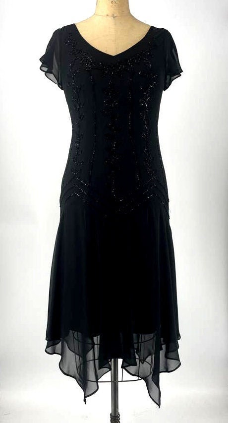 SL Fashions Vintage Y2k Black Beaded Midi Evening Dress 6 Graphic Tee – Bold Style · Top Pick For Any Outfit