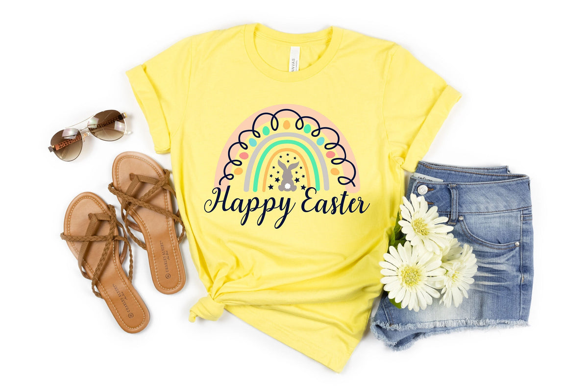 Easter Rainbow Shirt Happy Easter Day Shirt Easter Shirt Easter Family Shirt Easter Matching Shirt Cute Easter Shirt Easter Gift Graphic Tee – Aesthetic Look · Top Pick For Any Outfit
