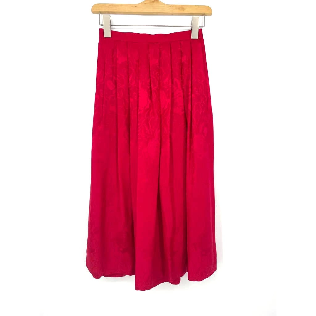 Ambria Vintage Red Silk Pleated Aline Midi Skirt Size 4 Graphic Tee – Easygoing Wear · Great Gift For Fans