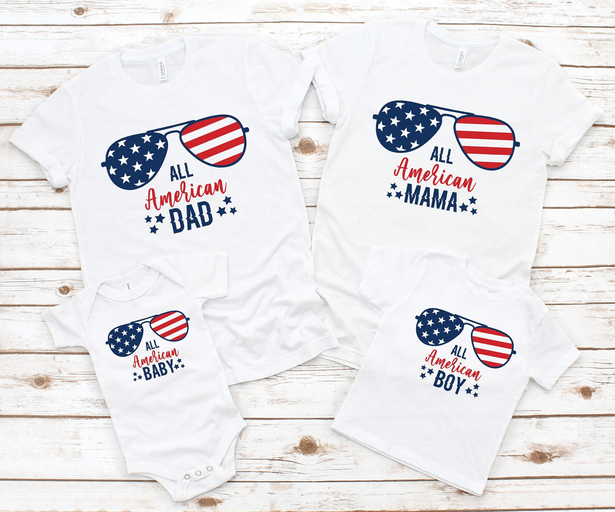 All American Family Shirt All American Shirt All American Mom Shirt Proud Family Shirt 4th Of July Family Shirt Graphic Tee – Feel-Good Design · Top Pick For Any Outfit