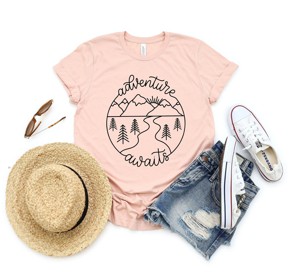 Adventure TShirt Adventure Awaits Shirt Camping Shirts Mountain TShirt Hiker TShirts Nature Lover Shirt Camping Gift Vacation Shirt Graphic Tee – Everyday Comfort · Must-Have Style