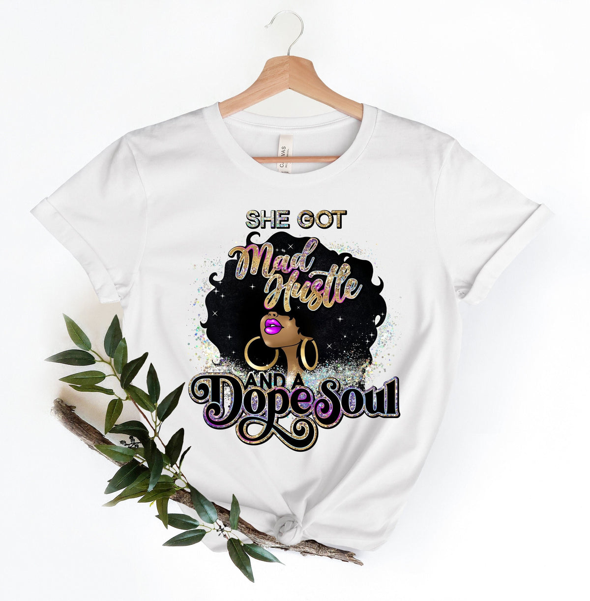 Afro She Got Mad Hustle And A Dope Soul T Shirt Girl Boss Boss Babe Mom Boss Dope Soul Mom Hustle Shirt Girl Boss Shirt Graphic Tee – Warm & Stylish · High-Quality Print