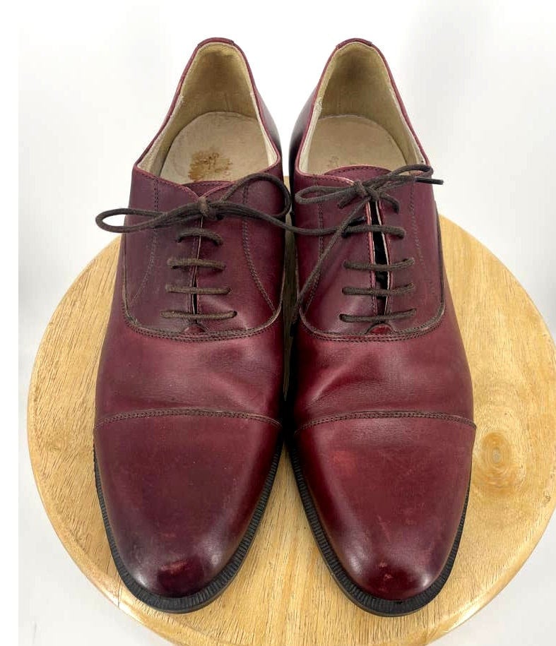 Business Softwear Burgundy Leather Oxford Cap Toe Shoes SZ 12 Graphic Tee – Bold Style · High-Quality Print