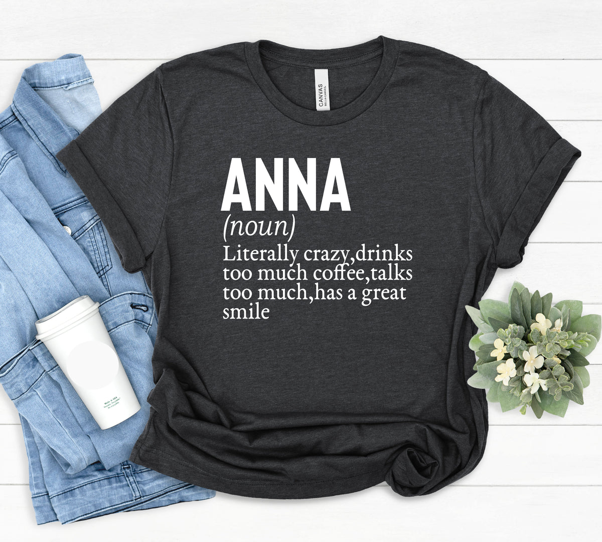 Anna Shirt Personalized Name Shirt Best Anna Birthday Gift Custom Name Shirt Last Name Gifts First Name Shirt Personalized Family Gift Graphic Tee – Soft Feel · High-Quality Print
