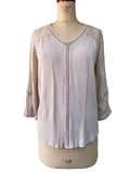 Liz Claiborne Women39s Embroidered Cream Peasant Top M Graphic Tee – Everyday Comfort · Perfect For Daily Wear