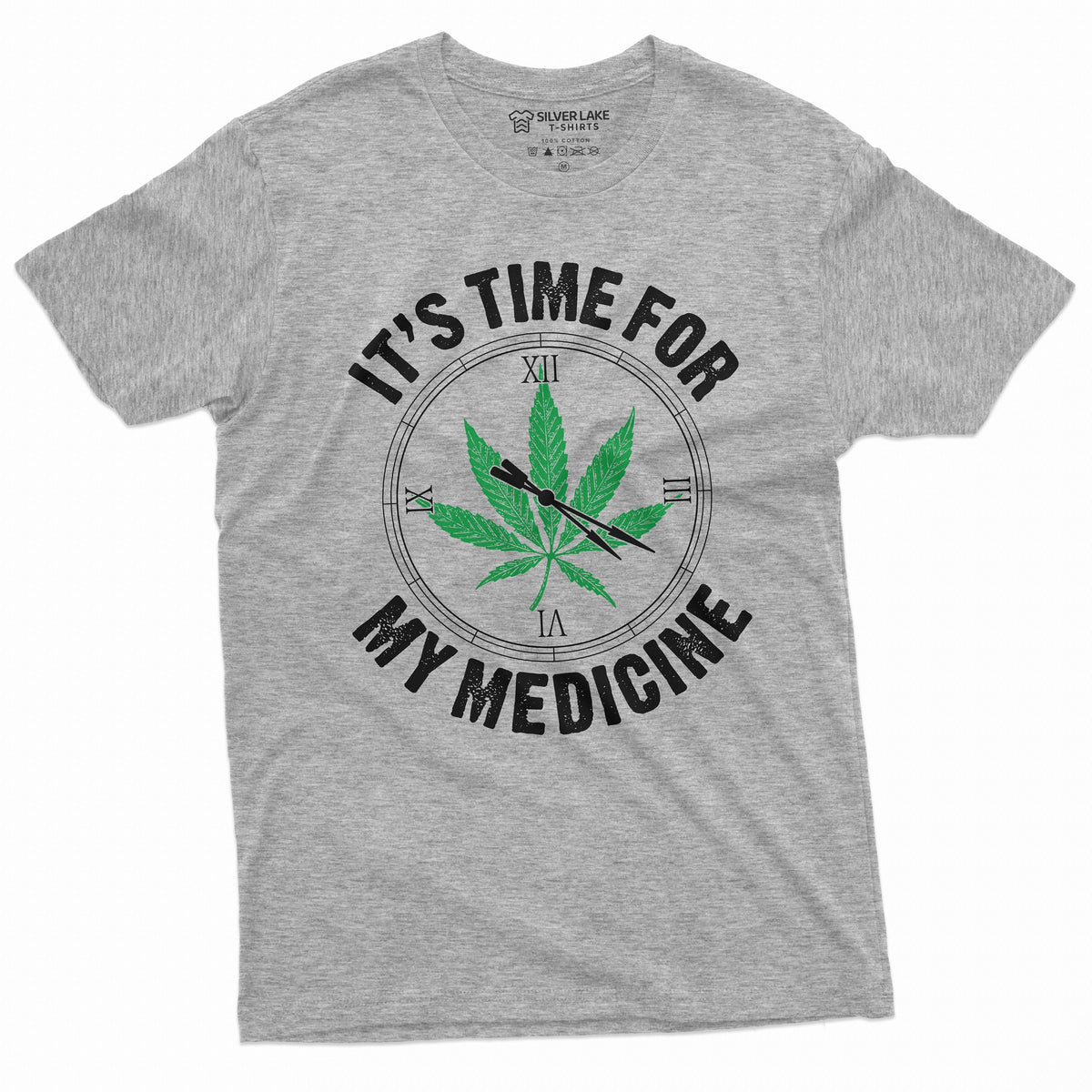 Men39s Marijuana Weed Funny T shirt Time for Medicine 420 Clock Cannabis Tee Shirt For Him Graphic Tee – Bold Style · Trending Graphic Apparel