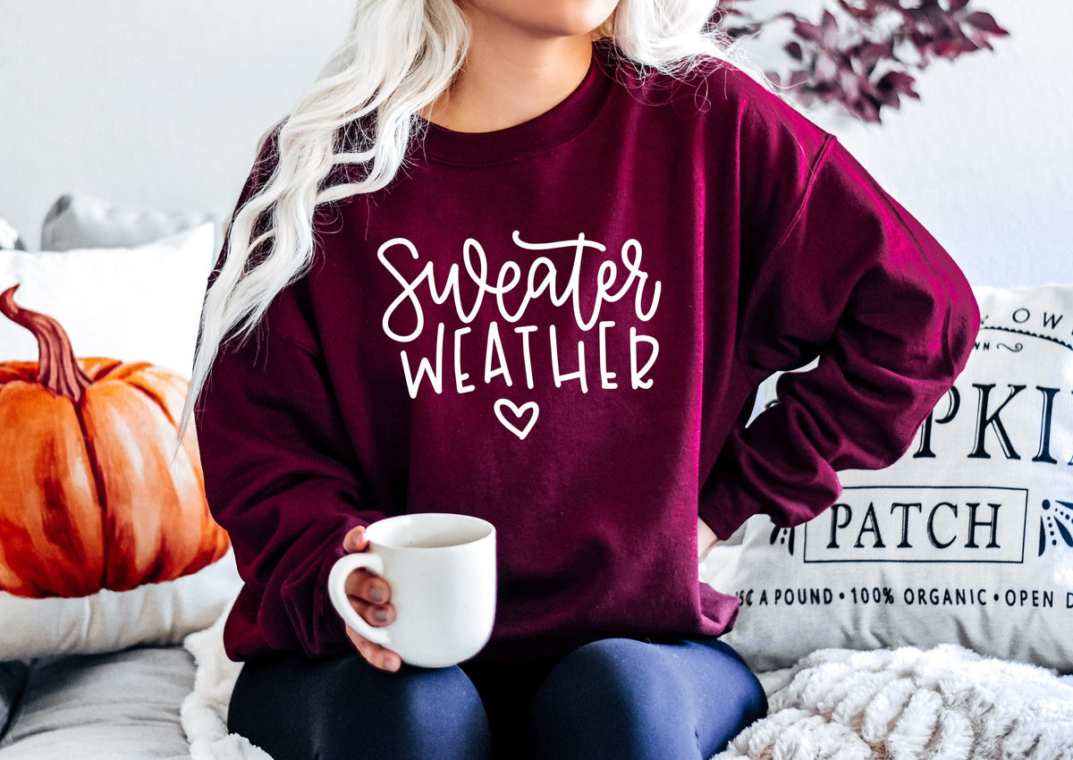 Sweater Weather Sweatshirt Fall Sweatshirt Cute Fall Sweater Sweater Weather Women39s Sweatshirt Crewneck Sweater Fun Fall Sweatshirt Sweatshirt – Aesthetic Look · Must-Have Style