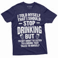 Men39s Funny Stop Drinking Tee Shirt Party Beer Wine Humorous Saying Tee shirt Birthday Gift for him Graphic Tee – Premium Graphic · Great Gift For Fans