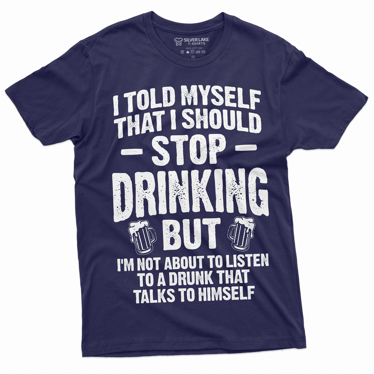 Men39s Funny Stop Drinking Tee Shirt Party Beer Wine Humorous Saying Tee shirt Birthday Gift for him Graphic Tee – Premium Graphic · Great Gift For Fans